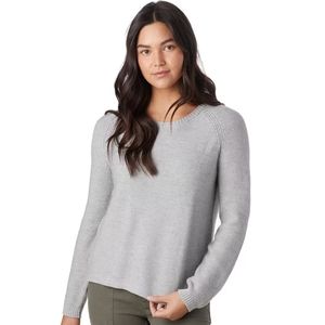 Patagonia Women's Long-Sleeved Organic Cotton Spring Sweater in Light Grey M